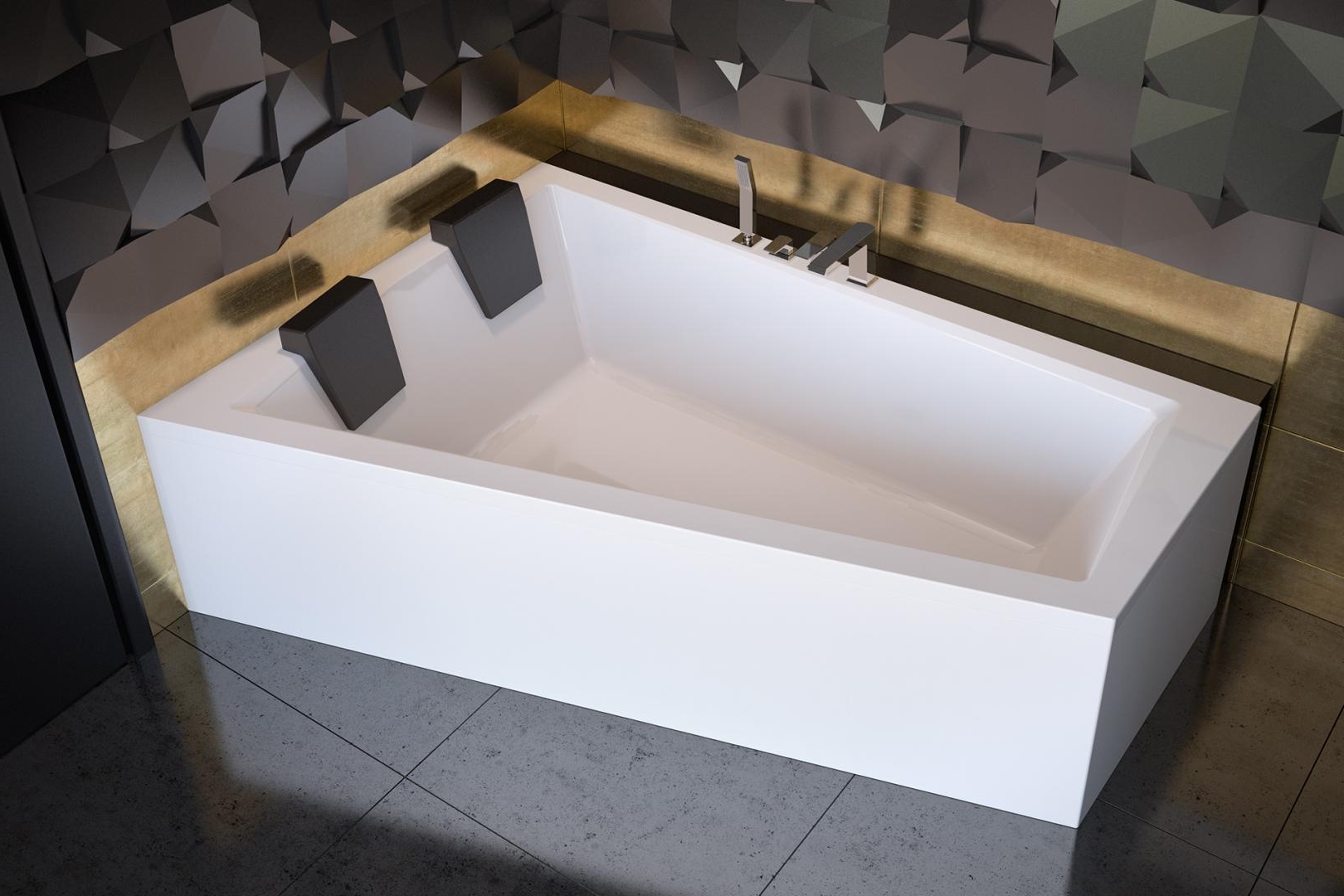 Besco Intima rohová vaňa 170x125 cm ľavostranné biela #WAID-170-NL
