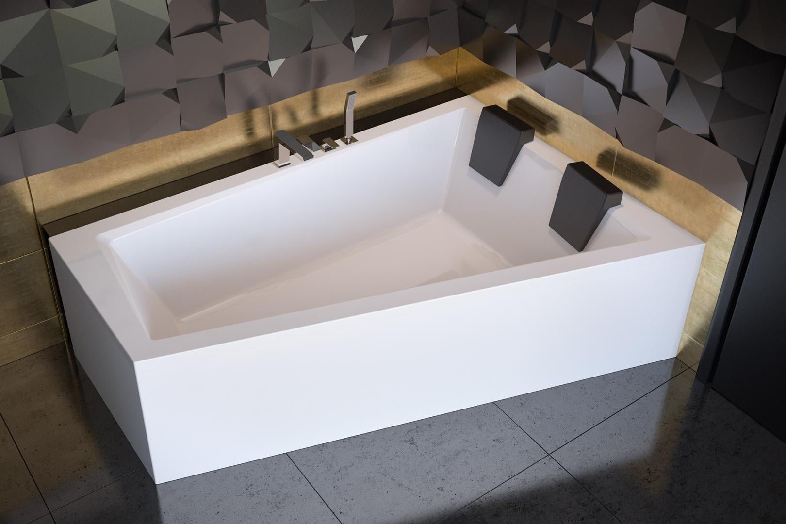 Besco Intima rohová vaňa 170x125 cm pravostranné biela #WAID-170-NP