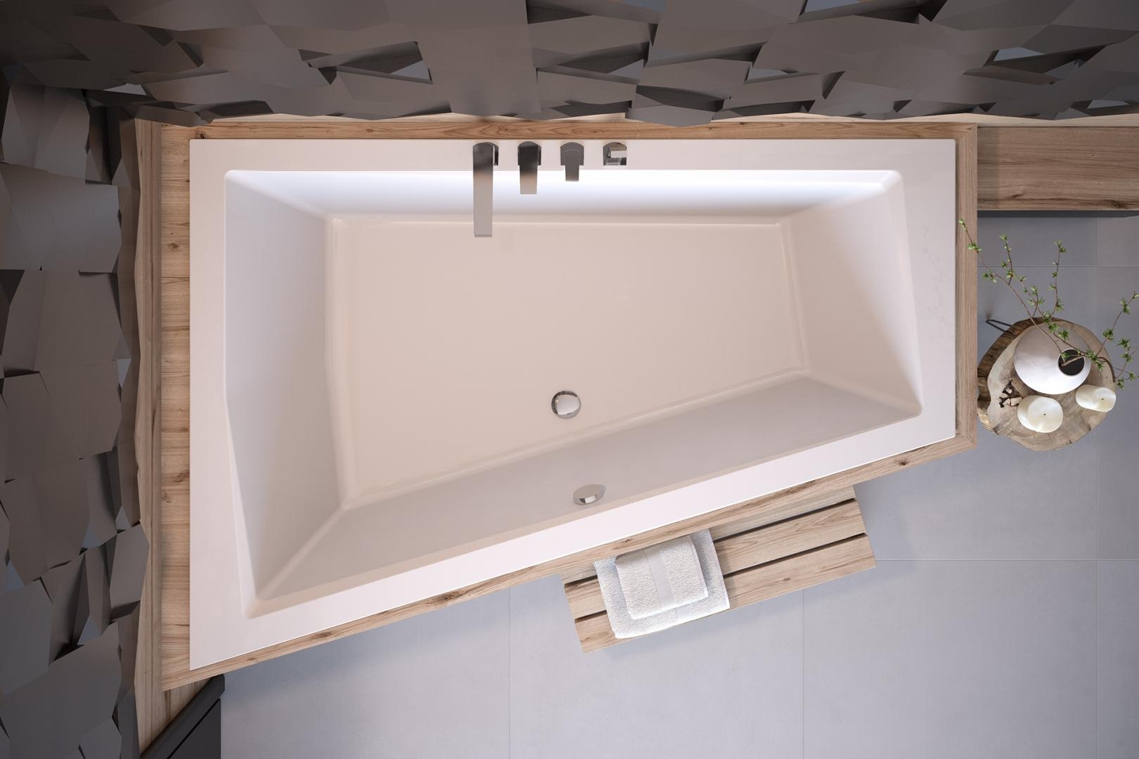 Besco Intima rohová vaňa 180x125 cm ľavostranné biela #WAID-180-SL