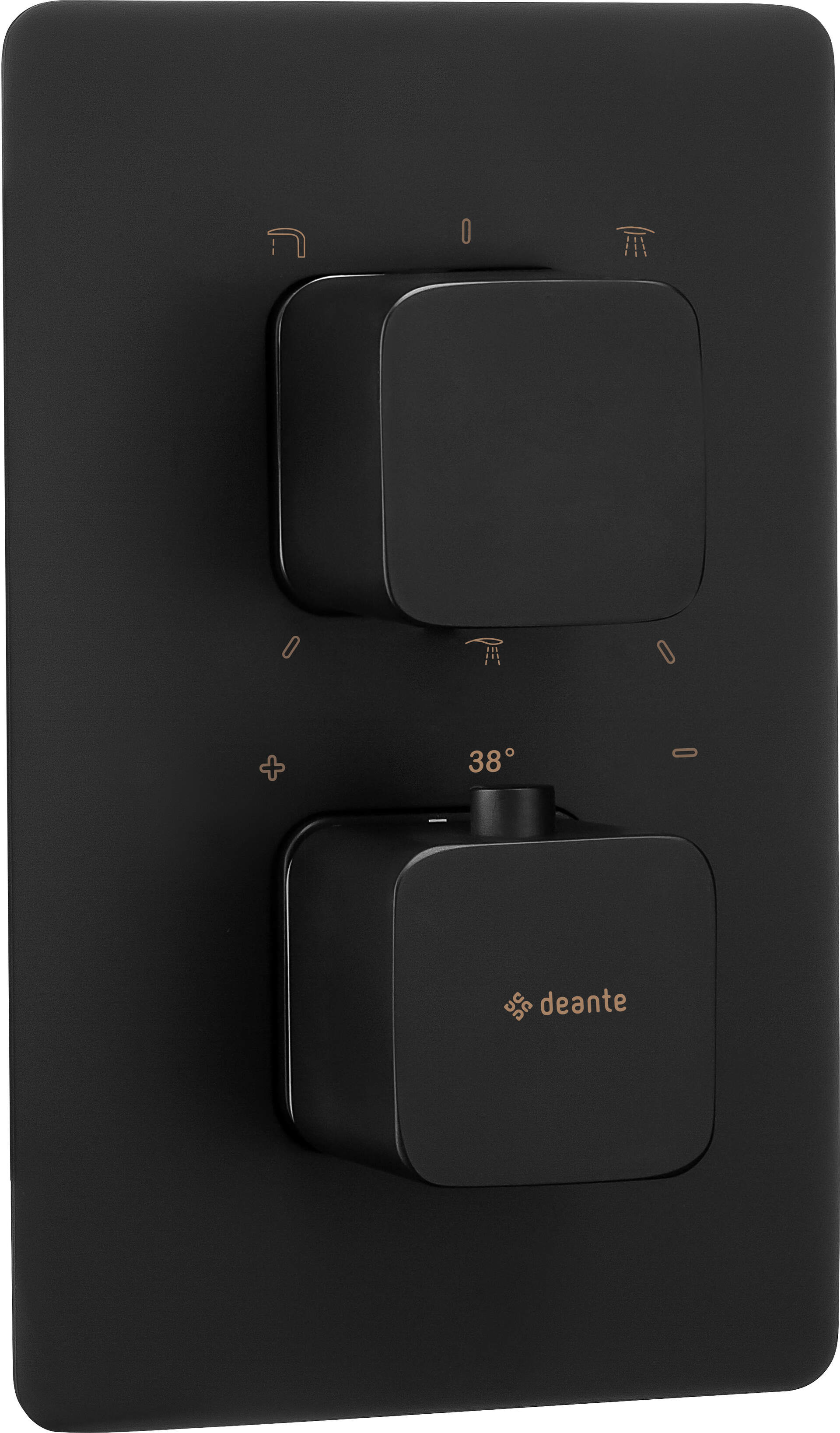 Deante Box vaňová/sprchová batéria podomietková s termostatom čierna BXY_NECT