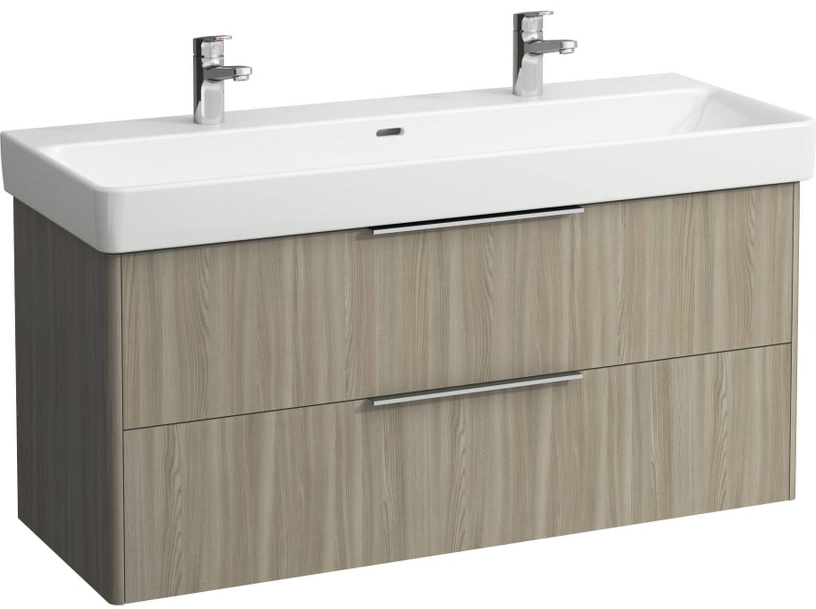 Laufen Base skrinka 115.9x43.8x51.5 cm závesná kúpeľňová skrinka pod umývadlo svetlý brest H4024921102621