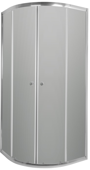 Invena Vitoria sprchovací kút 80x80 cm polkruhová chromová lesklé/grafitové sklo AK-49-187