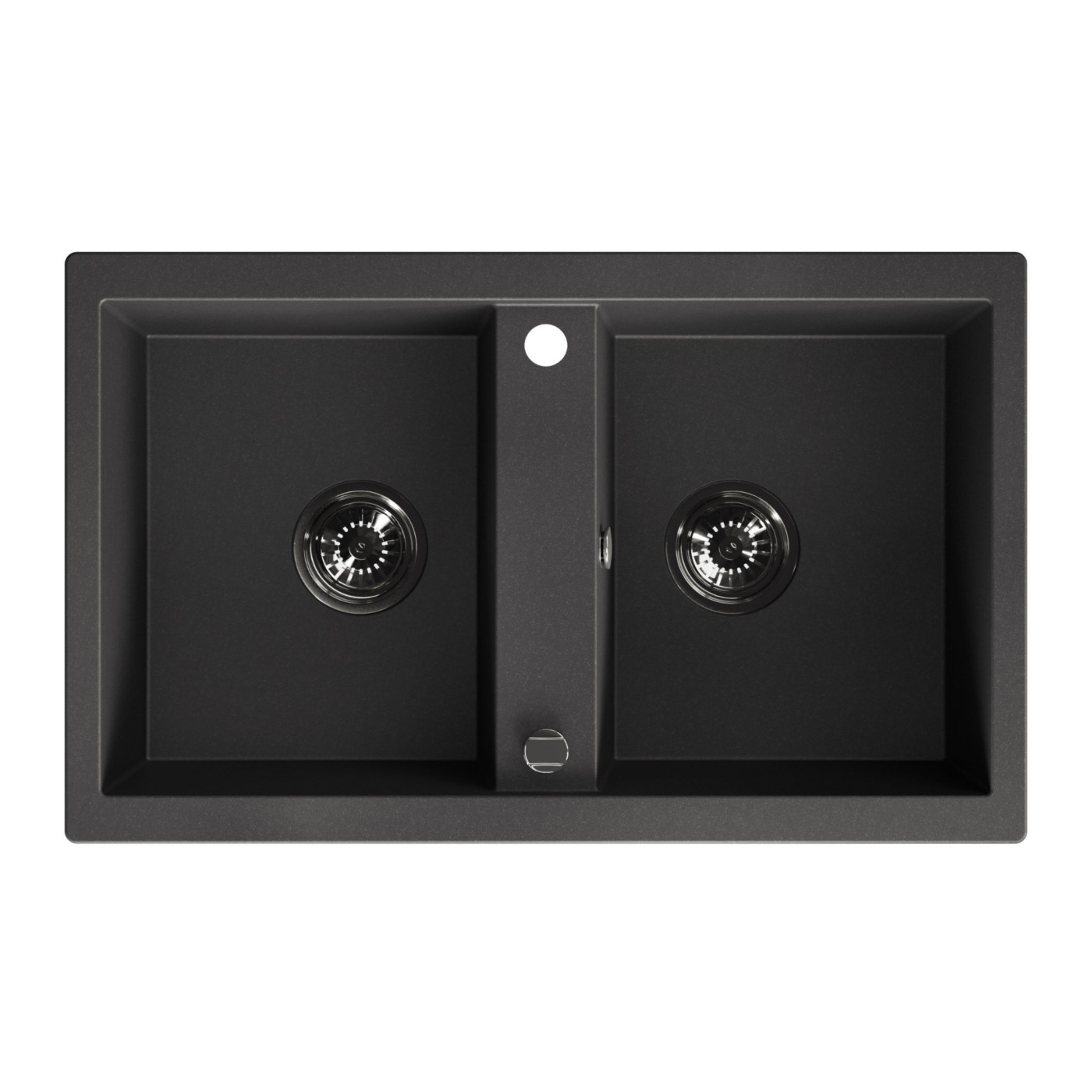 Laveo Barbados granitový drez 78x48 cm čierna SBB720T