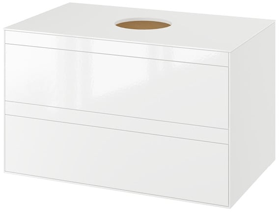 Excellent Finli skrinka 80x50x48.7 cm závesná kúpeľňová skrinka pod umývadlo biela MLEX.1102.800.WHWH