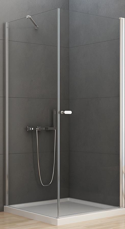 New Trendy New Soleo sprchovací kút 90x80 cm štvorcová chromová lesklé/priehľadné sklo D-0141A/D-0087B