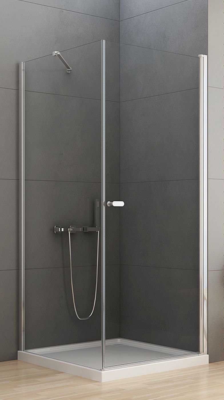 New Trendy New Soleo sprchovací kút 80x80 cm obdĺžniková chromová lesklé/priehľadné sklo D-0140A/D-0087B