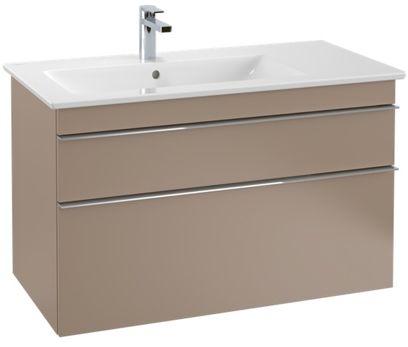 Villeroy & Boch Venticello skrinka 95.3x50.2x59 cm závesná kúpeľňová skrinka pod umývadlo sivá A92701VG