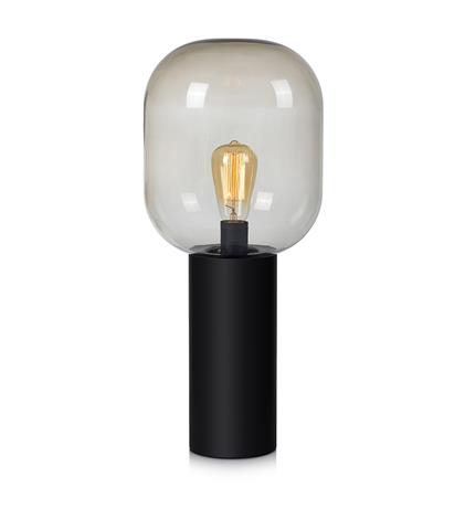 Markslöjd Brooklyn stolová lampa 1x60 W čierna-dymová 107479