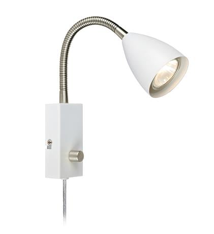 Markslöjd Ciro nástenná lampa 1x7 W biela-oceľová 107410