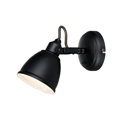 Markslöjd Fjällbacka nástenná lampa 1x40 W čierna 105814