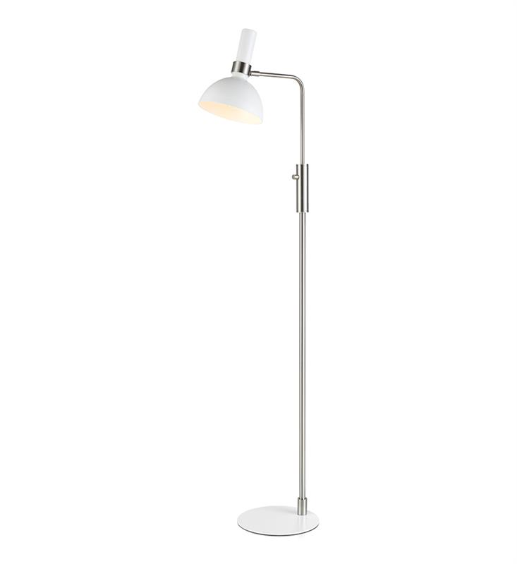 Markslöjd Larry stojaca lampa 1x60 W biela-oceľ 107501