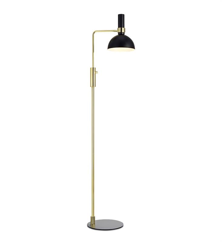 Markslöjd Larry stojaca lampa 1x60 W čierna-zlatá 106972