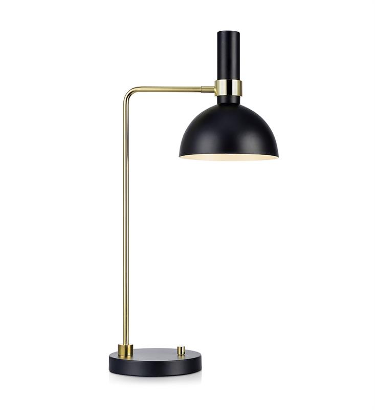 Markslöjd Larry stolová lampa 1x60 W čierna-zlatá 106973