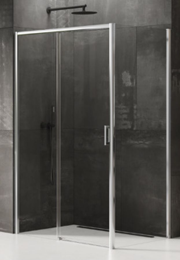 New Trendy Prime sprchovací kút 140x70 cm štvorcová chromová lesklé/priehľadné sklo D-0306A/D-0122B