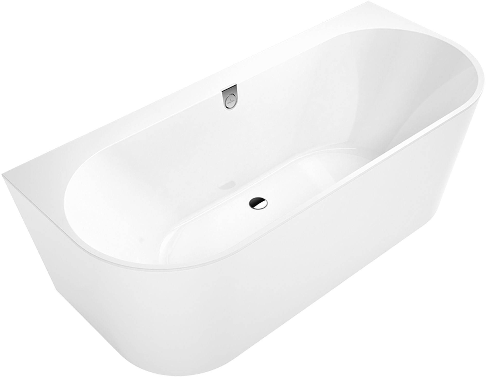 Villeroy & Boch Oberon nástenná vaňa 180x80 cm oválne biela UBQ180OBR9CD00V-01