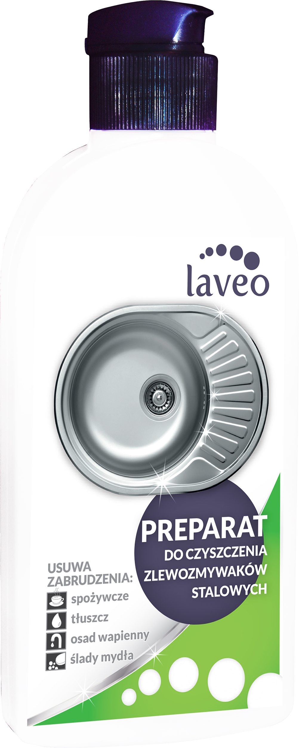 Laveo čistiaci prostriedok pre nerezové drezy 250 ml OKT040T