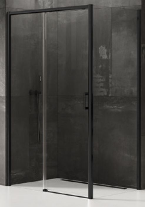 New Trendy Prime sprchovací kút 120x80 cm štvorcová čierna polomatné/priehľadné sklo D-0320A/D-0128B