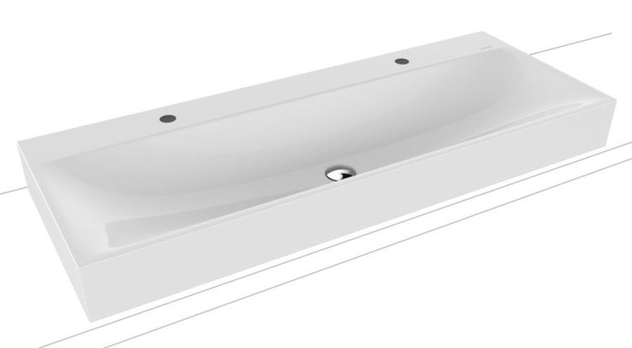 Kaldewei Silenio umývadlo 120x46 cm obdĺžnik pultové umývadlo biela 906406363001