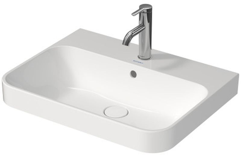 Duravit Happy D.2 Plus umývadlo 60x46 cm obdĺžnik pultové umývadlo biela 23606000001