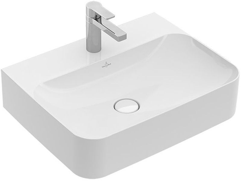 Villeroy & Boch Finion umývadlo 60x47 cm obdĺžnik klasické umývadlo-umývadlo na nábytok biela 41686LRW