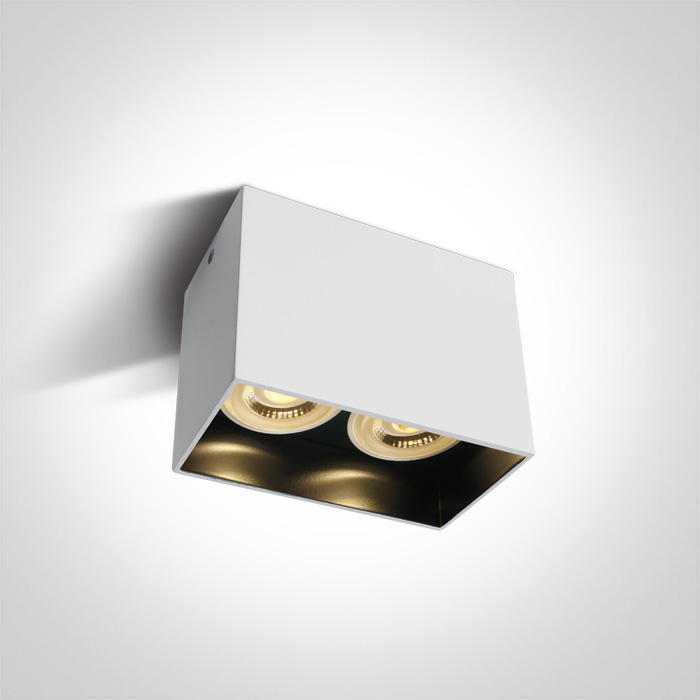 One Light Nikomidia stropné svietidlo 2x10 W biela-čierna 12205NA/W