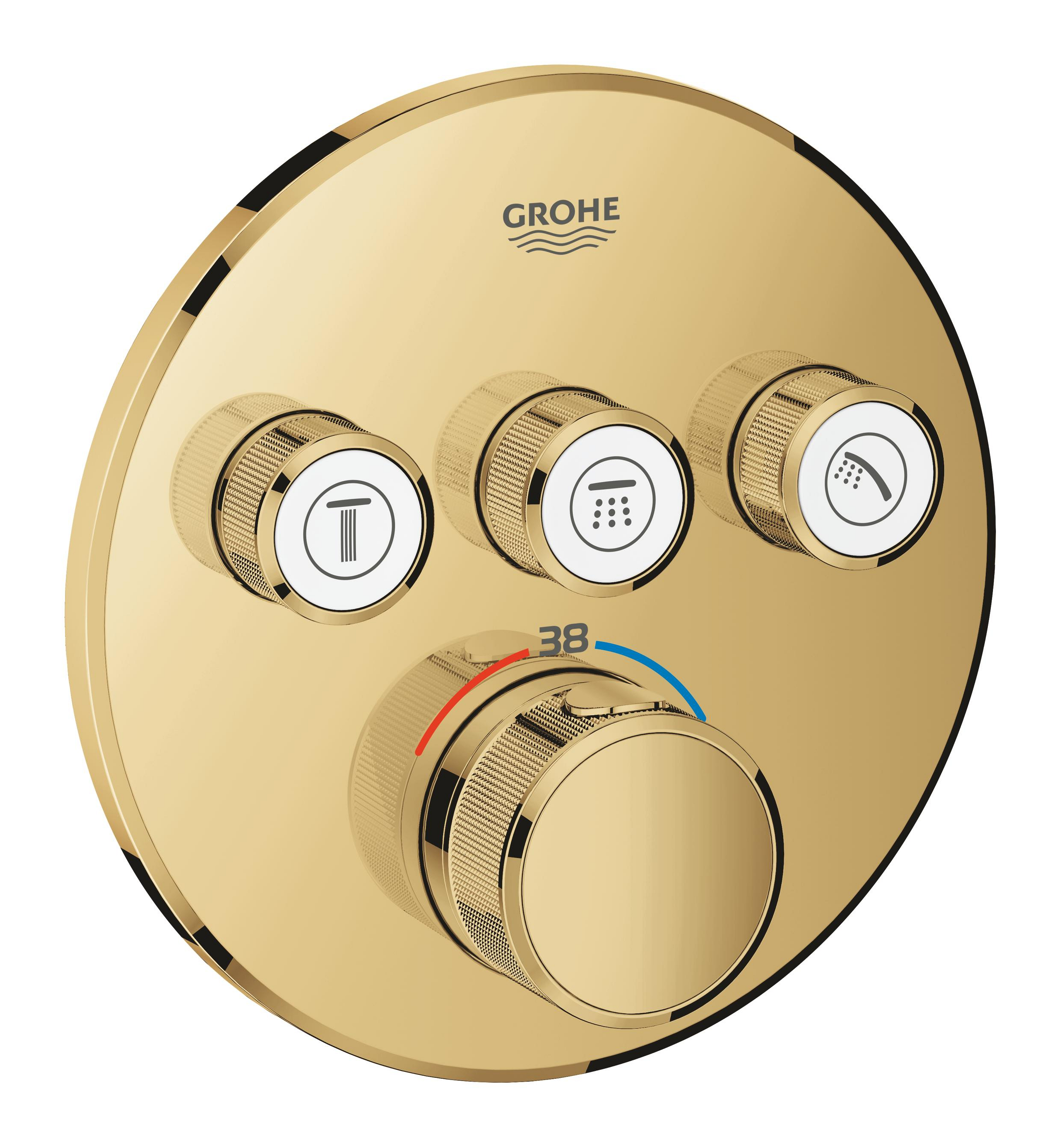 Grohe Grohtherm SmartControl vaňová/sprchová batéria podomietková s termostatom zlatá 29121GL0
