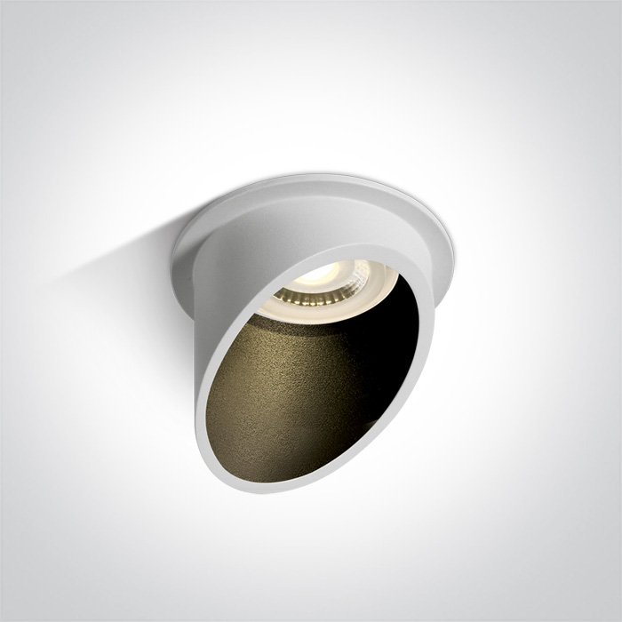 One Light Ewretu zapustené svietidlo 1x50 W biela-čierna 10105E1/W/B