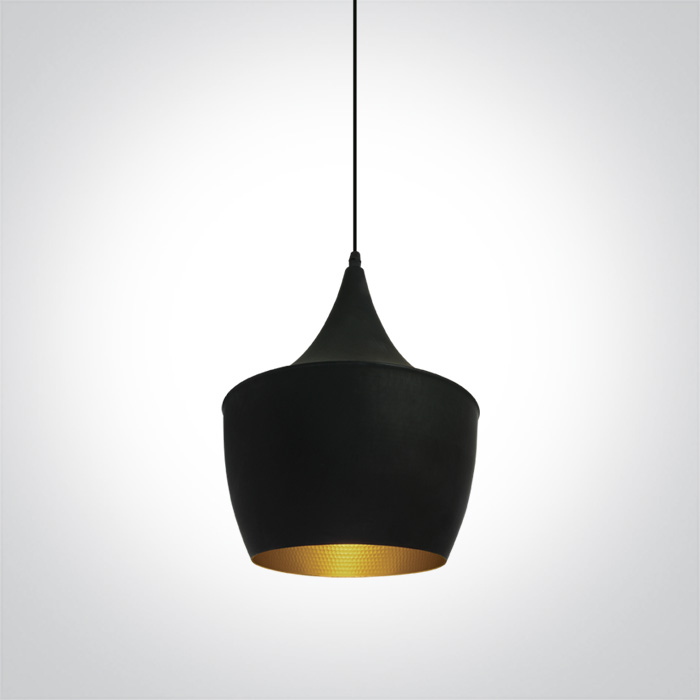 One Light Kappas závesné svietidlo 1x12 W čierna-mosadzná 63044/B/BS
