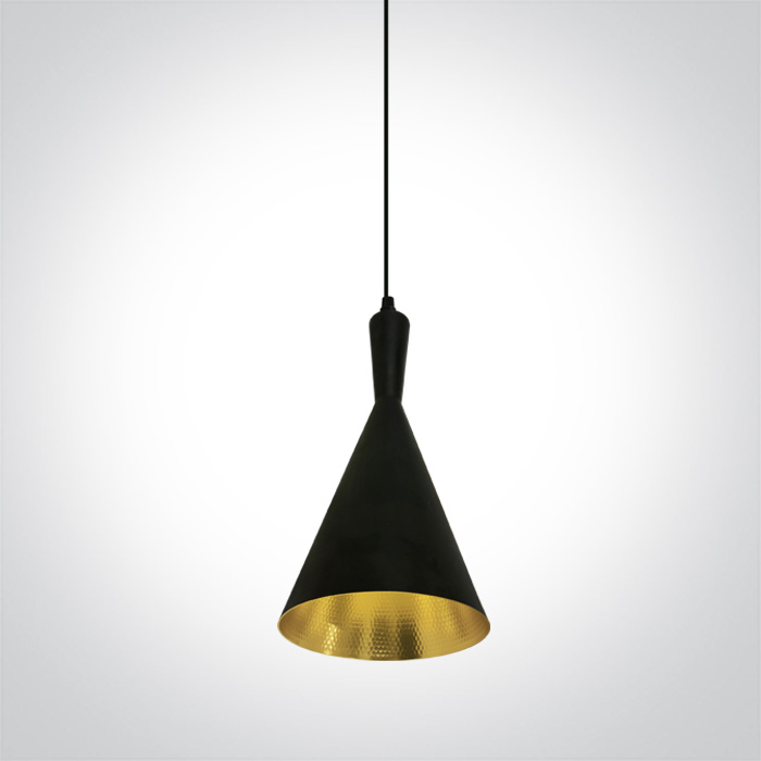 One Light Magoula závesné svietidlo 1x12 W čierna-mosadzná 63040/B/BS