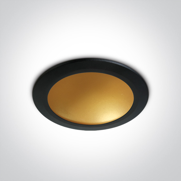 One Light Nata zapustené svietidlo 1x16 W čierna-mosadzná 10116FD/B/BS