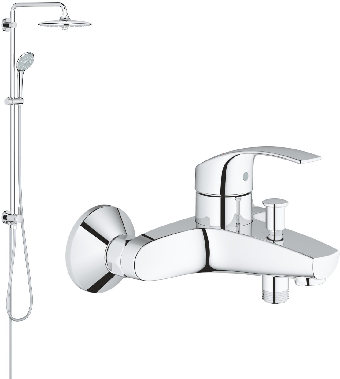 Súprava sprchová súprava Grohe Euphoria 27421002, vaňová/sprchová batéria Grohe Eurosmart 33300002