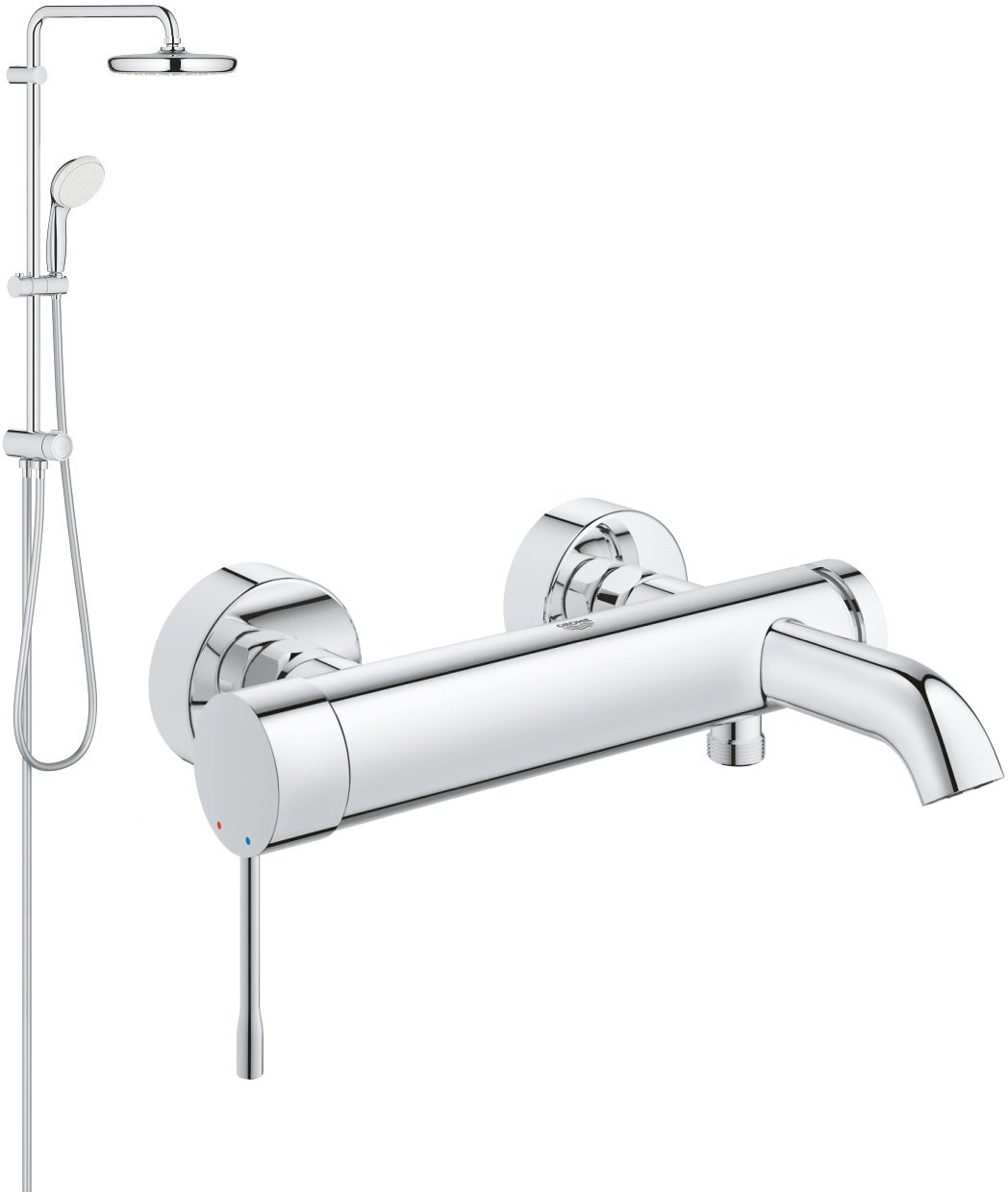 Súprava vaňová/sprchová batéria Grohe Essence 33624001, sprchová súprava Grohe New Tempesta 26381001