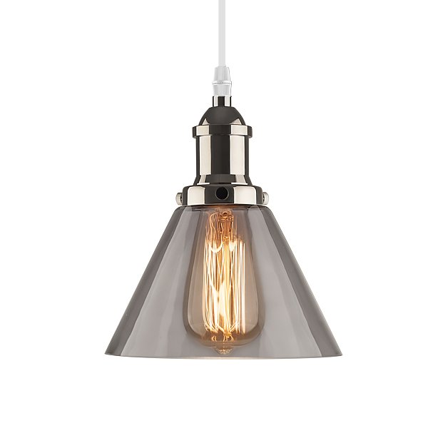 Altavola Design New York Loft závesné svietidlo 1x60 W chrómová-dymová LA034/P_smoky_chrom