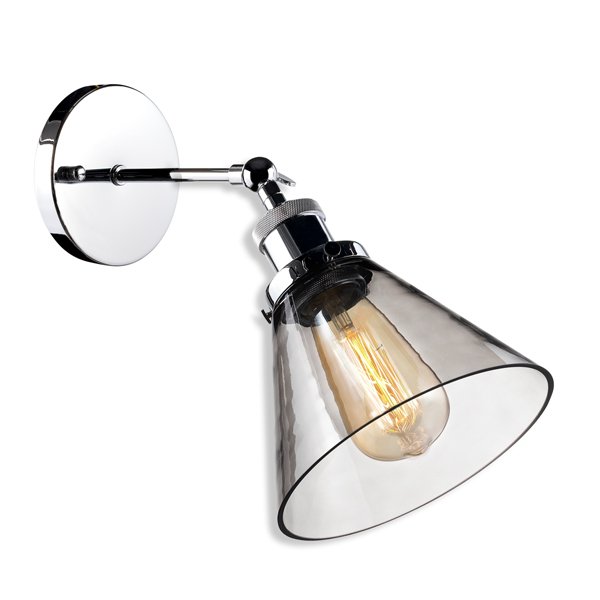 Altavola Design New York Loft nástenná lampa 1x60 W chrómová-dymová LA034/W_smoky_chrom