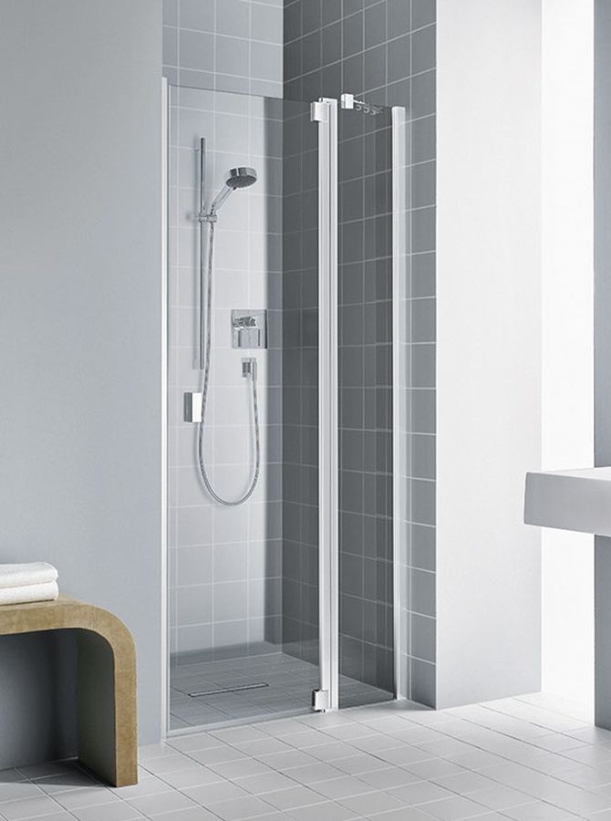 Kermi Raya sprchové dvere 90 cm výklopné strieborná lesklá/priehľadné sklo RA1GR09320VPK