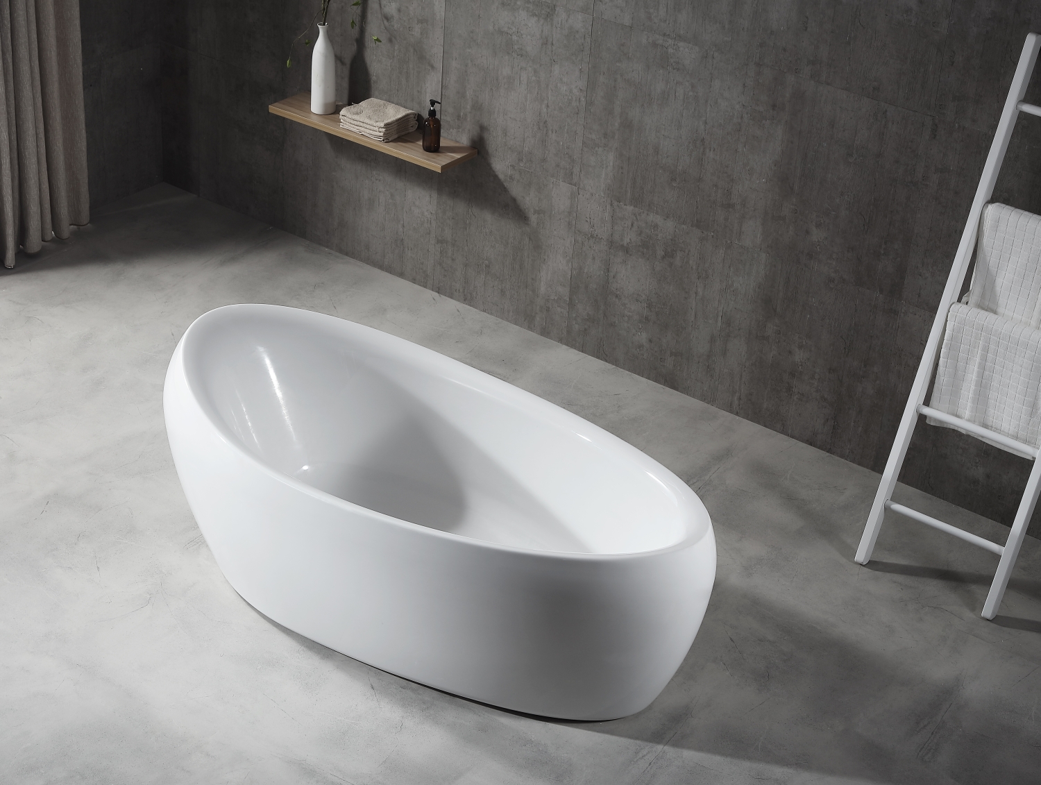 Hagser Lora voľne stojaca vaňa 170x85 cm oválne biela HGR14000012