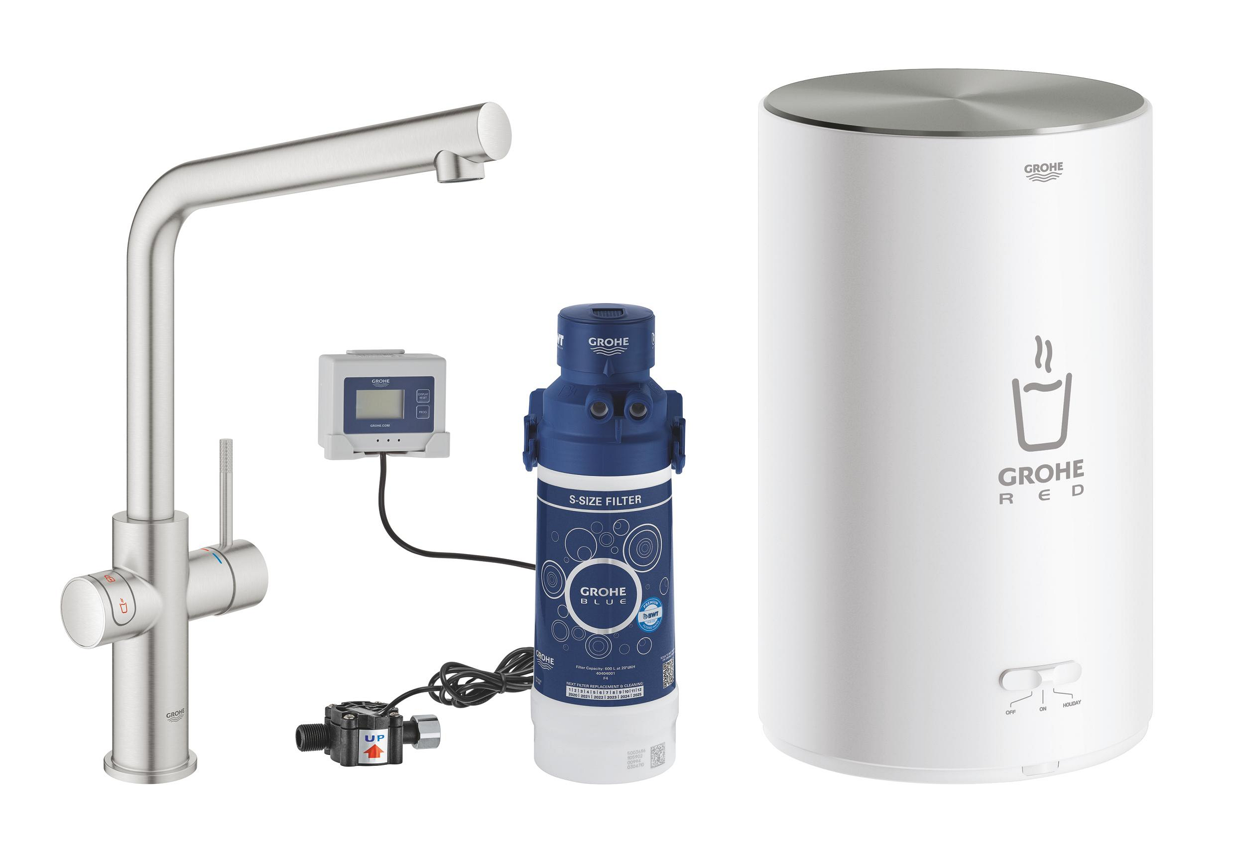 Grohe Red kuchynská batéria s bojlerom stojánková ušľachtilá oceľ 30327DC1