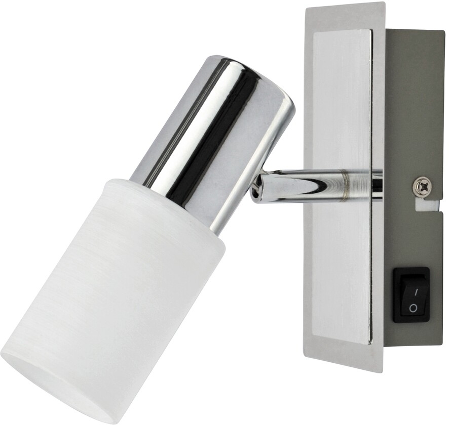 Rabalux Logan nástenná lampa 1x40 W biela-chrómová 6096