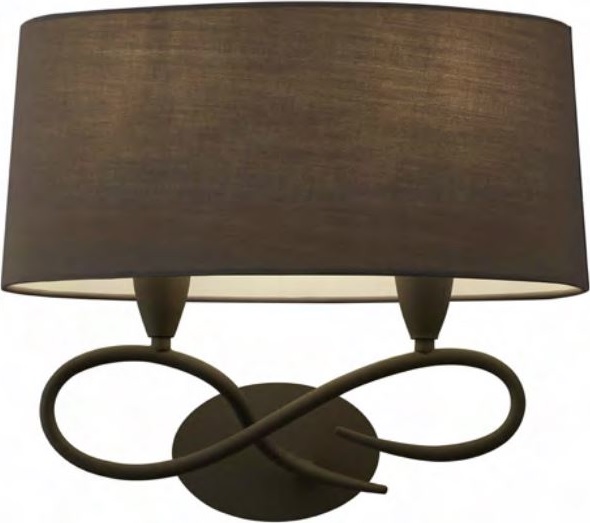Mantra Lua nástenná lampa 2x20 W sivá 3687