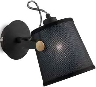 Mantra Nordica nástenná lampa 1x23 W čierna-drevená 4925