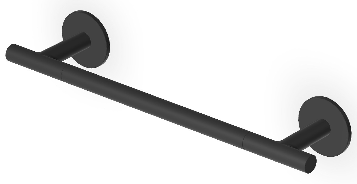 Zucchetti Pan vešiak na uterák čierna ZAC620.N6