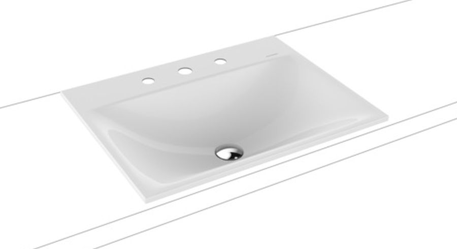 Kaldewei Silenio umývadlo 60x46 cm obdĺžnik vstavané umývadlo biela 907706273001