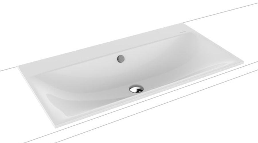 Kaldewei Silenio umývadlo 90x46 cm obdĺžnik vstavané umývadlo biela 907806003001