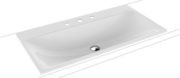 Kaldewei Silenio umývadlo 90x46 cm obdĺžnik vstavané umývadlo biela 907806273001
