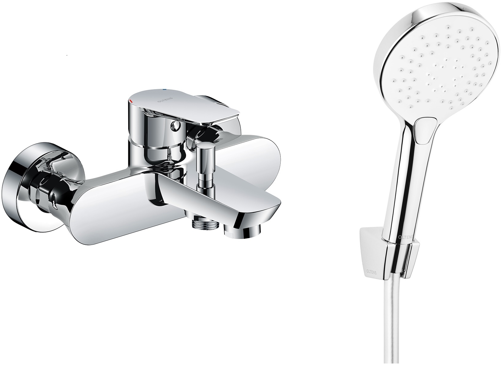 Súprava vaňová/sprchová batéria Oltens Vernal 34004100, sprchová hlavica Oltens Driva EasyClick 37101110, 37200100, 37401100
