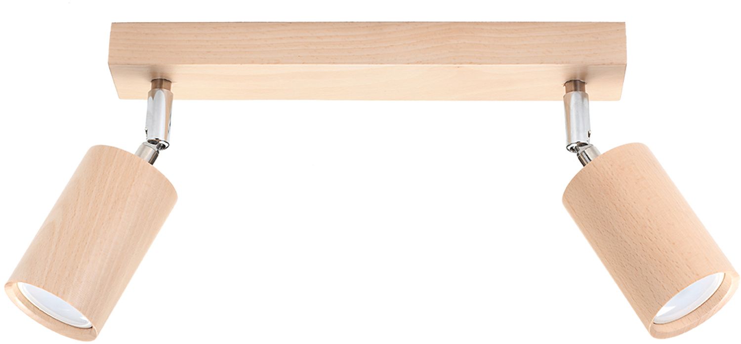 Sollux Lighting Berge stropné svietidlo 2x40 W chrómová-hnedá SL.0702