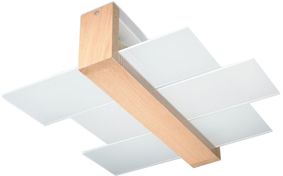Sollux Lighting Feniks stropné svietidlo 2x60 W drevená SL.0076