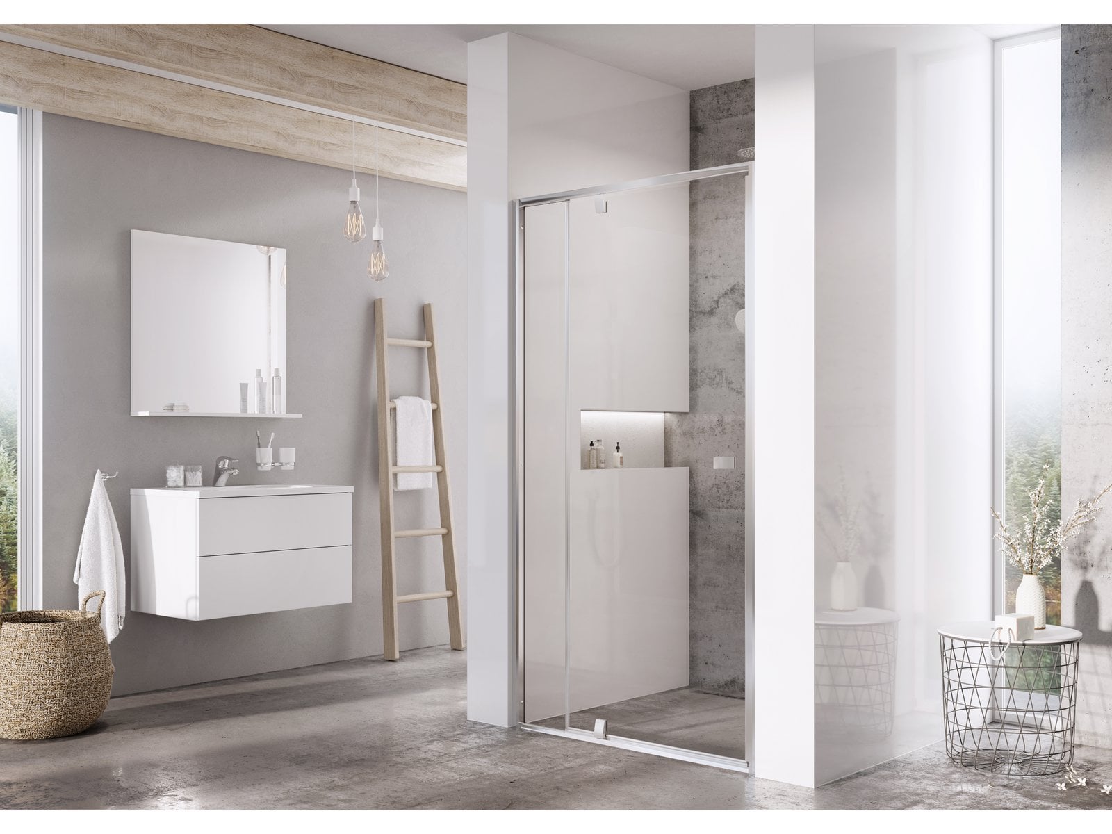 Ravak Pivot sprchové dvere 120 cm výklopné saténová matná/priehľadné sklo 03GG0U00Z1