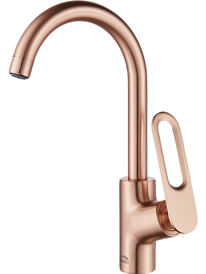 Laveo Tierra kuchynská batéria stojánková ružová/fialová-zlatá/staré zlato BAJ868U