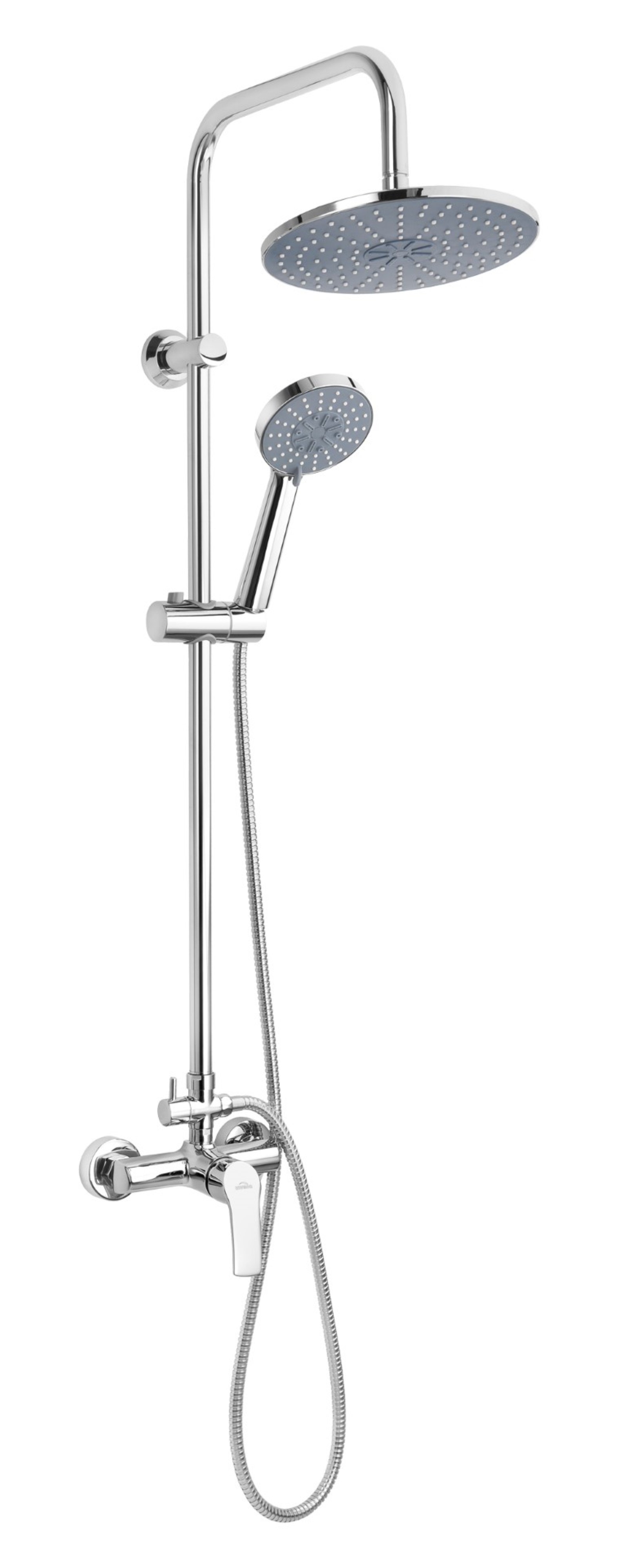 Invena Malta sprchová súprava nástenná s dažďovou sprchou chrómová AU-27-B01